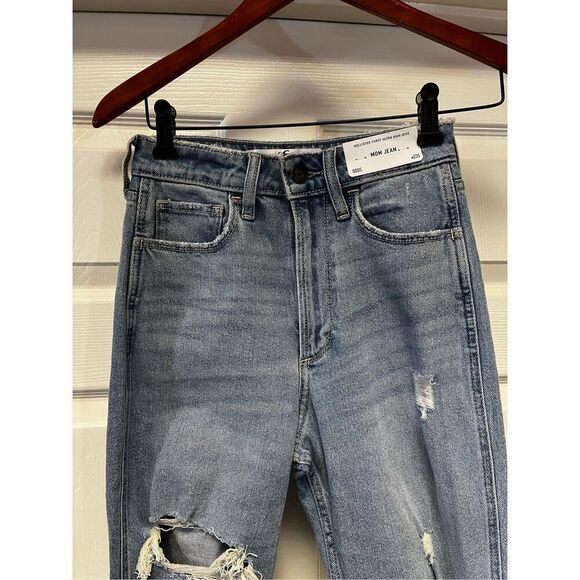 Hollister Curvy Ultra High Rise Distressed Mim Jeans sz 23S NWT - Picture 2 of 7